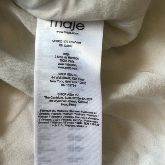 Maje Riviere Floral-Print Silk Crepe De Chine Mini Dress Size EU 36 - Picture 11 of 16